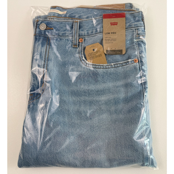 Levi's Women's Low Pro Straight Leg Zip Fly Mid Rise Jeans Size 32 Blue NWT - Picture 16 of 16